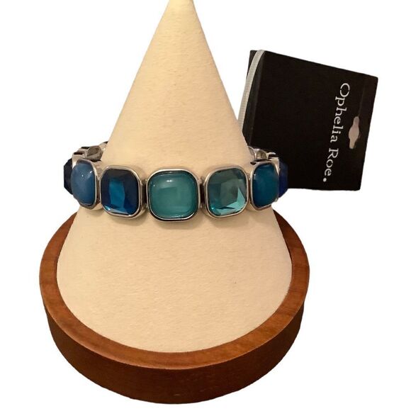 Ophelia Roe blue stretch bracelet. NWOT - Picture 2 of 3